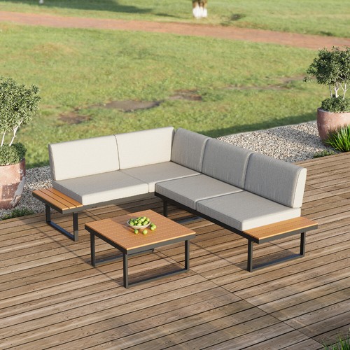 3pc rattan garden sofa set - rattan,