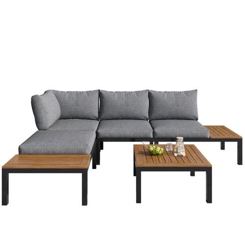 Shaped garden corner sofa - l-shaped,